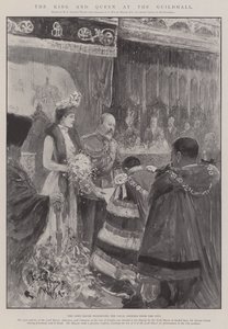 The King and Queen at the Guildhall by Henry Charles Seppings Wright